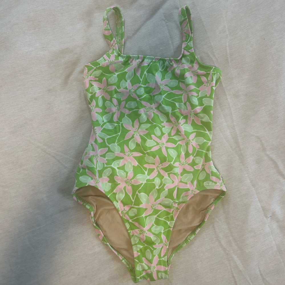 vintage lily pulitzer one piece floral swimsuit